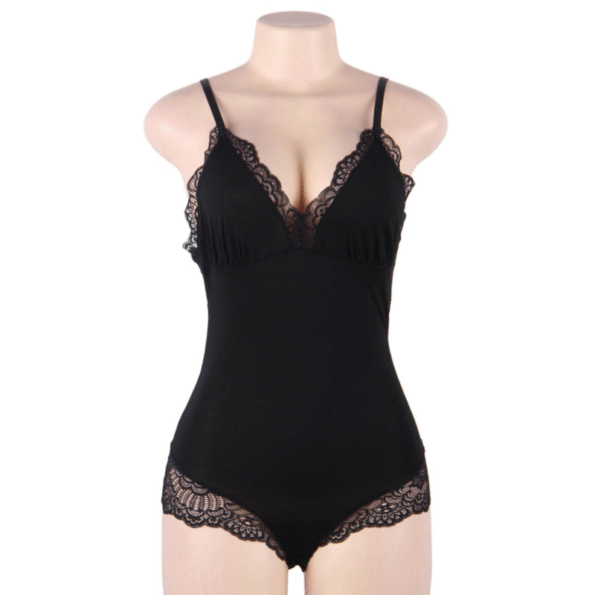 SUBBLIME - TEDDY DÉTAIL DENTELLE FLORALE NOIR L/XL-SUBBLIME BODIES-sextoys-lingerie-bdsm-hygiène-sexshop