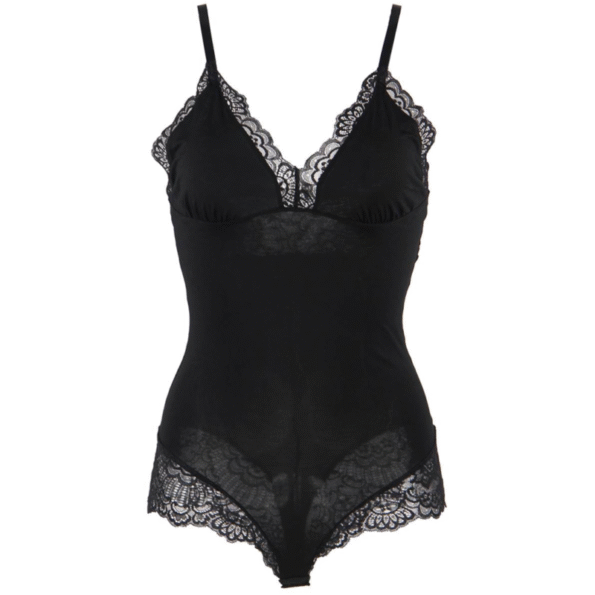 SUBBLIME - TEDDY DÉTAIL DENTELLE FLORALE NOIR L/XL-SUBBLIME BODIES-sextoys-lingerie-bdsm-hygiène-sexshop