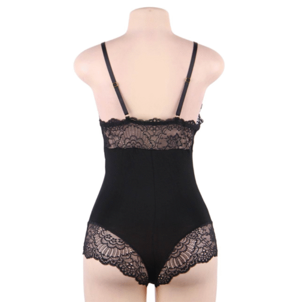 SUBBLIME - TEDDY DÉTAIL DENTELLE FLORALE NOIR S/M-SUBBLIME BODIES-sextoys-lingerie-bdsm-hygiène-sexshop
