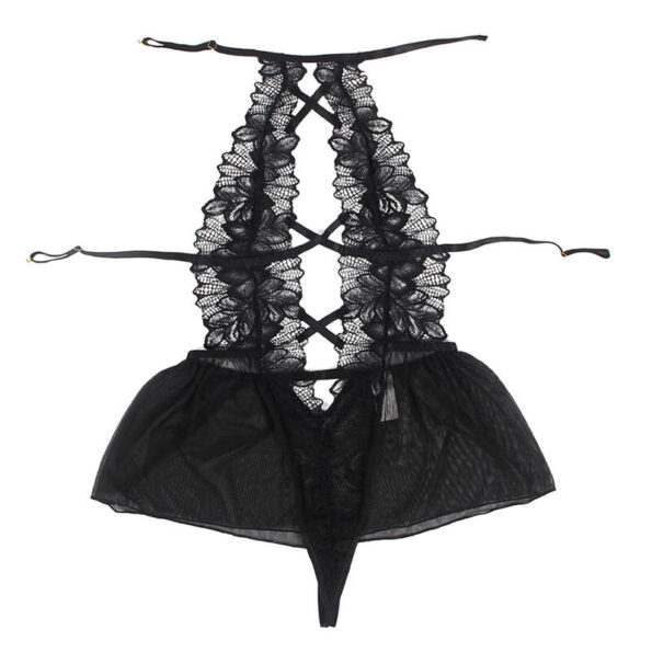 SUBBLIME - TEDDY HALTER NECK DOS NU DENTELLE NOIR S/M-SUBBLIME BODIES-sextoys-lingerie-bdsm-hygiène-sexshop
