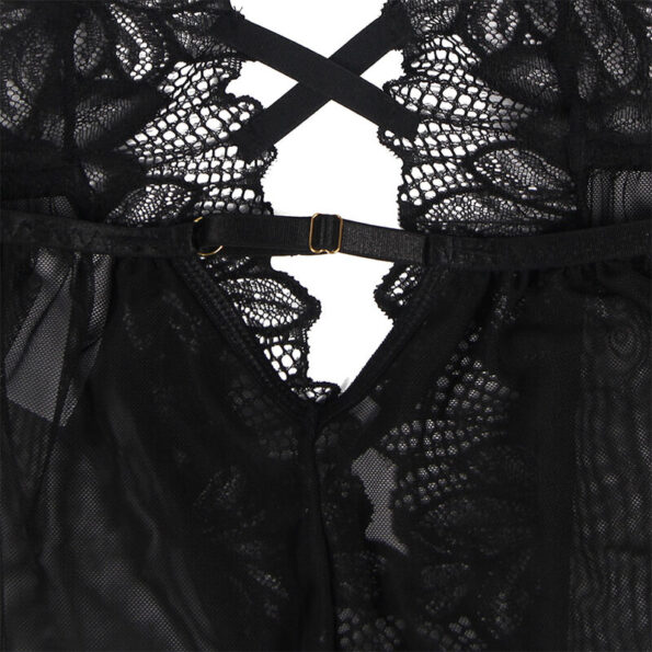 SUBBLIME - TEDDY HALTER NECK DOS NU DENTELLE NOIR S/M-SUBBLIME BODIES-sextoys-lingerie-bdsm-hygiène-sexshop