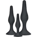 TOYJOY - Plug anal CURVY COMPANIONS 3 pièces Noir-TOYJOY-sextoys-lingerie-bdsm-hygiène-sexshop