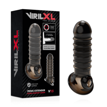 VIRILXL - EXTENSION ET GAINE DE PÉNIS V15 NOIRE-VIRILXL-sextoys-lingerie-bdsm-hygiène-sexshop