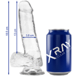 X RAY - BITE TRANSPARENTE AVEC BOULES 18.5 CM -O- 3.8 CM-X RAY-sextoys-lingerie-bdsm-hygiène-sexshop