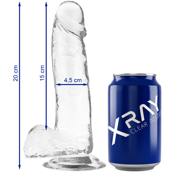 X RAY - BITE TRANSPARENTE AVEC BOULES 20 CM -O- 4.5 CM-X RAY-sextoys-lingerie-bdsm-hygiène-sexshop