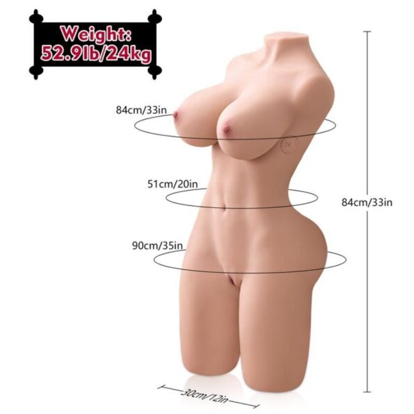 XISE - ERICA THRUSTING TORSE RÉALISTE AVEC VIBRATION FÉMININE 84 CM-XISE-sextoys-lingerie-bdsm-hygiène-sexshop