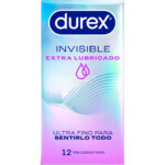 DUREX - PRÉSERVATIFS INVISIBLES EXTRA LUBRIFIÉS 12 UNITÉS - DUREX CONDOMS - sextoys-lingerie-bdsm-hygiène-sexshop