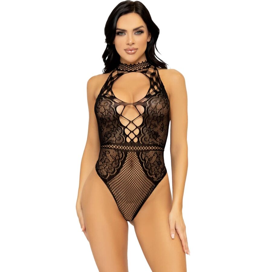 LEG AVENUE - BODY GILET EN RÉSILLE ET DENTELLE TAILLE UNIQUE - LEG AVENUE BODYSTOCKINGS - sextoys-lingerie-bdsm-hygiène-sexshop