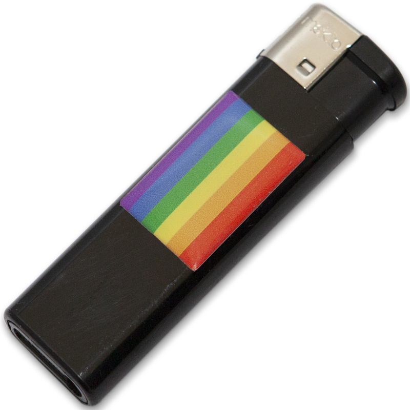 PRIDE - BRIQUET NOIR AVEC DRAPEAU LGBT - PRIDE -  sextoys-lingerie-bdsm-hygiène-sexshop